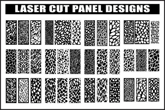 Black Floral Laser Cut Panel Graphics and Illustrations