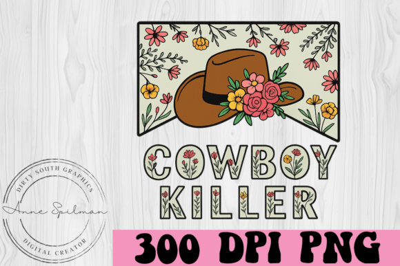 Cowboy Killer Floral Cowgirl Hat Graphics and Illustrations Review