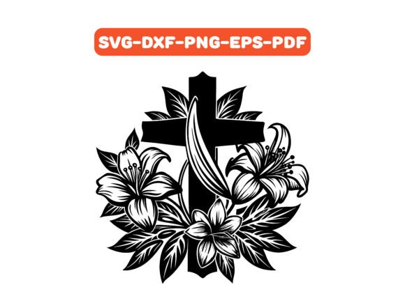 Creative Graphics and Illustrations: Christian Floral Cross SVG Vector Review