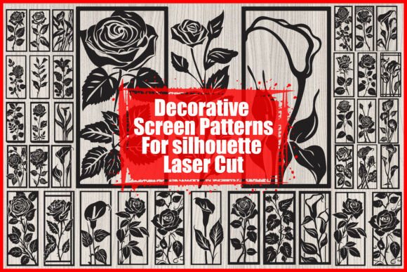 Decorative Floral Screen Patterns Graphics and Illustrations