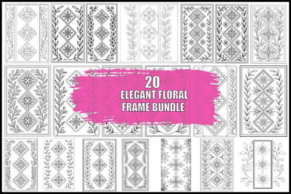 Elegant Floral Frame Bundle: Graphics and Illustrations for Sellers