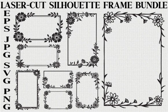 Elegant Floral Frame Set Graphics and Illustrations Review
