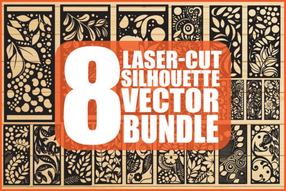 Floral Abstract Laser Cut Vector Pack: Graphics and Illustrations for Editorial Design