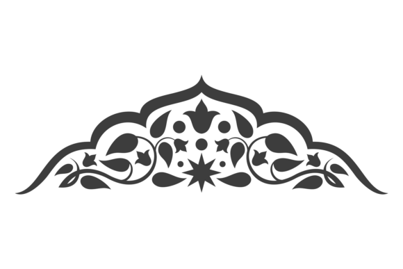 Floral Decorative Header. Black Ornate E Graphics and Illustrations