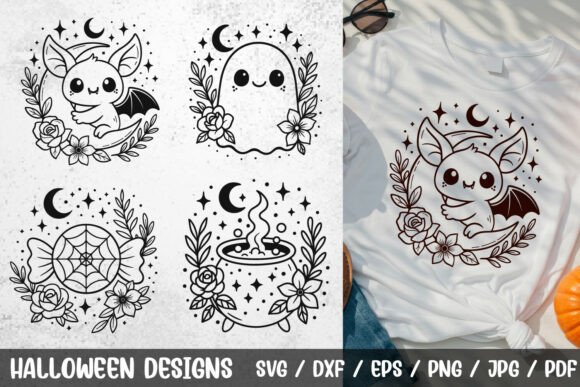 Floral Halloween Designs SVG Сut Files