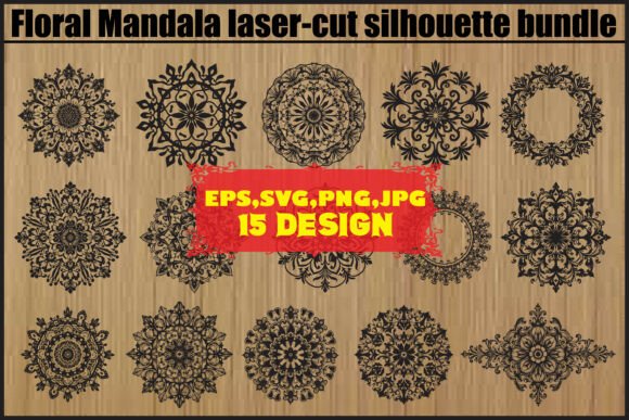 Floral Mandala Laser Cut SVG Bundle: Graphics and Illustrations for Branding
