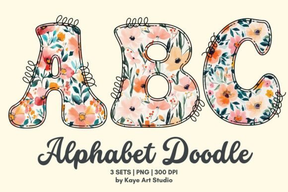 Floral Pattern Alphabet Clipart PNG Graphics & Illustrations Review