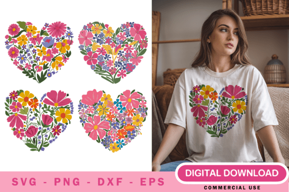 Trippy Floral Heart SVG Design Review