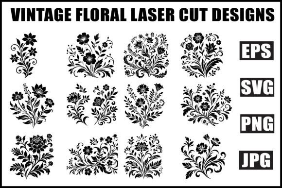 Vintage Floral SVG Bundle: Graphics and Illustrations for Sellers