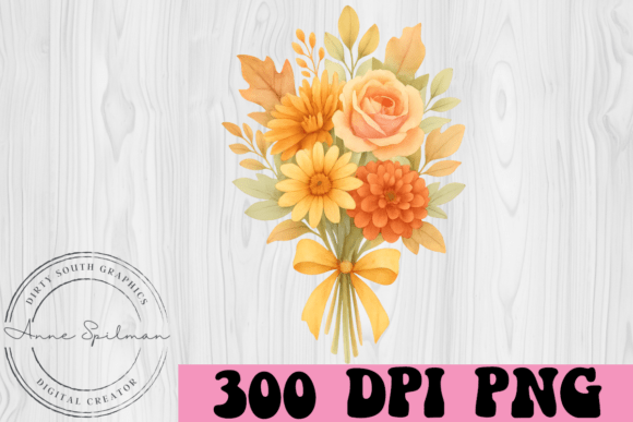 Watercolor Floral Autumn Bouquet Graphics and Illustrations Review